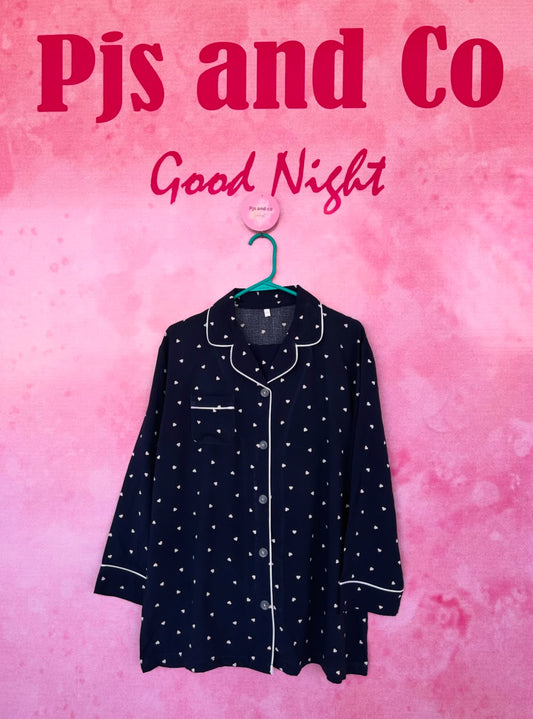 blue with white hearts