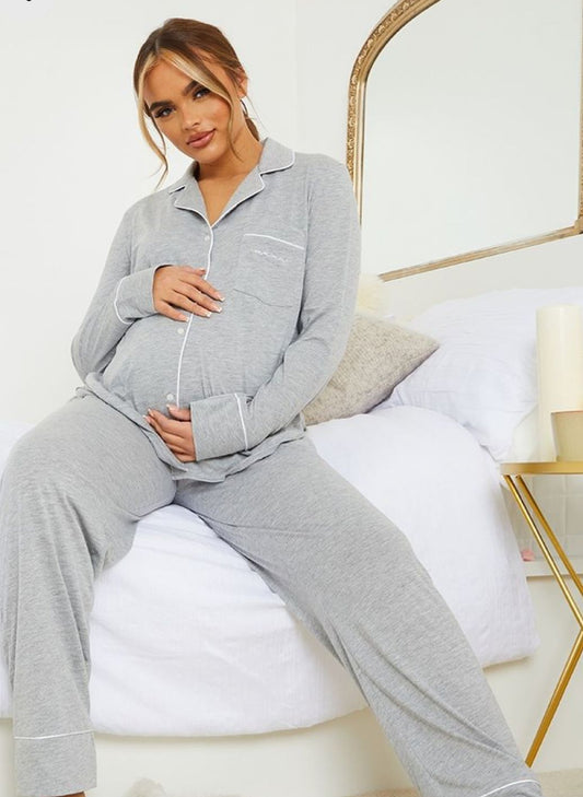 Maternity Pyjamas Grey